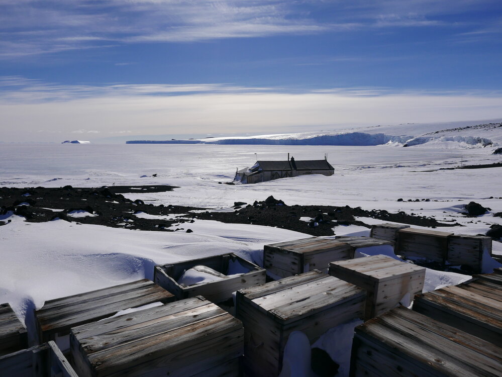 2017-18 Scott's 'Terra Nova' hut and fuel boxes