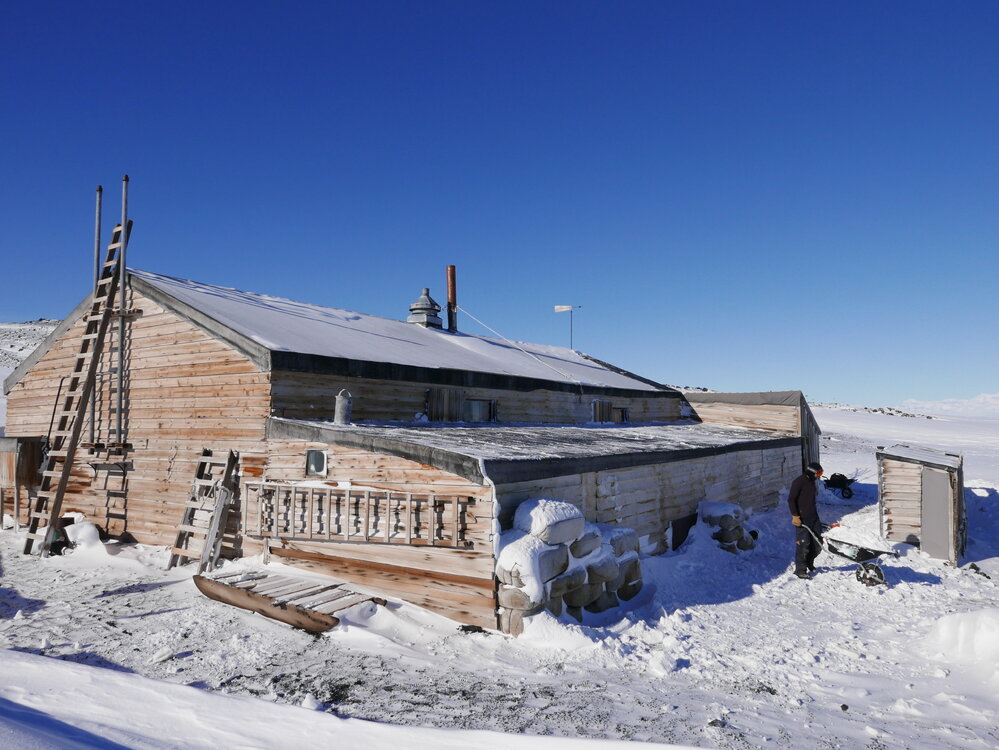 2017-18 Scott's 'Terra Nova' hut, North and East elevations