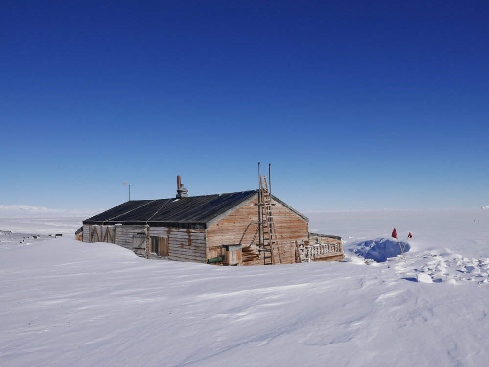 2017-18 Scott's 'Terra Nova' hut, South and East elevations
