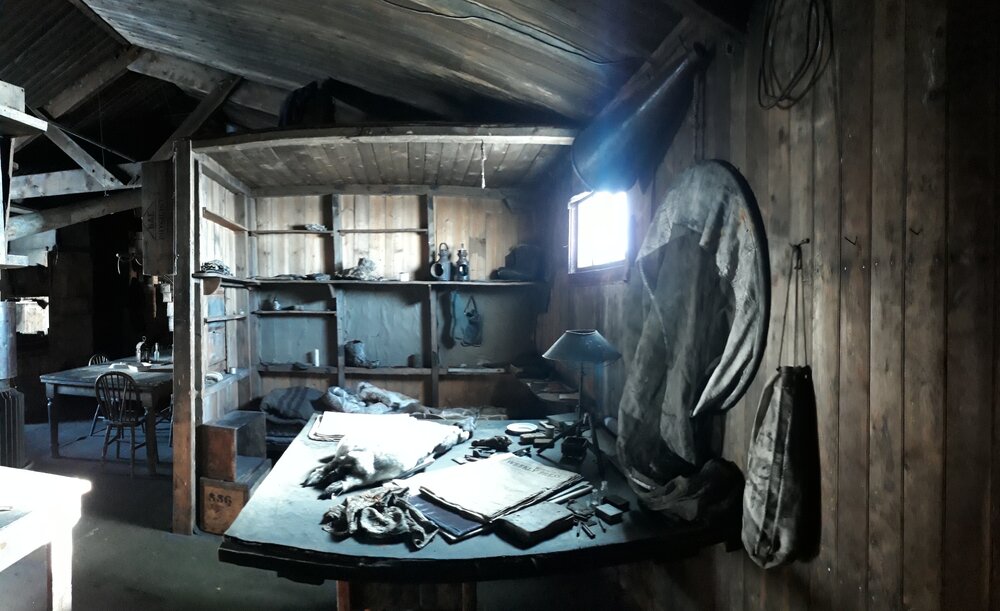 2017-18 Scott's 'Terra Nova' hut, interior, Scott's Cubicle