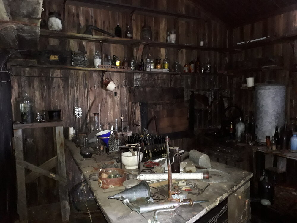 2017-18 Scott's 'Terra Nova' hut, interior, Physical Laboratory