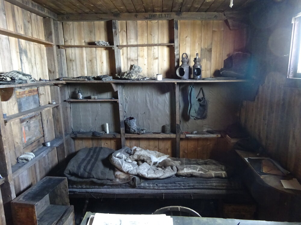 2017-18 Scott's 'Terra Nova' hut, interior, Scott's Cubicle