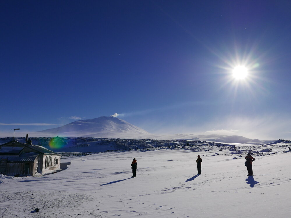 2017-18 Antarctic Heritage Trust conservation team members at Scott's 'Terra Nova' hut
