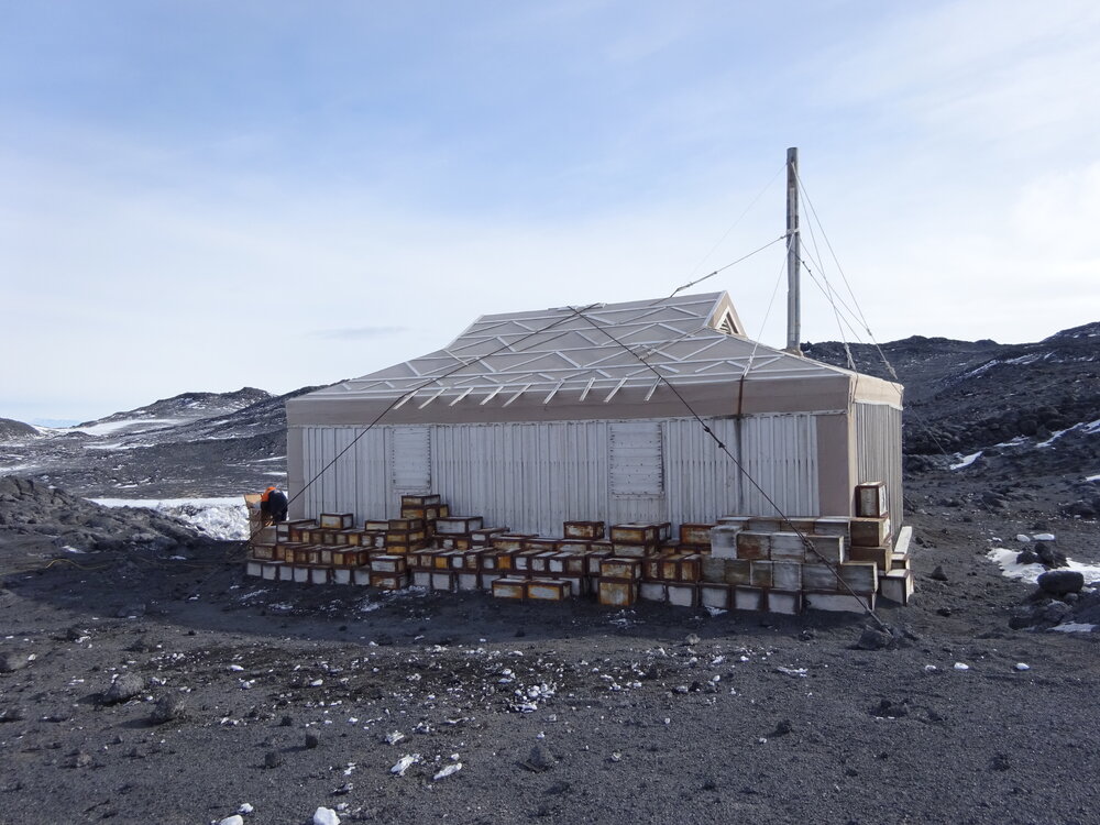 2017-18 Shackleton's 'Nimrod' hut, exterior, South elevation