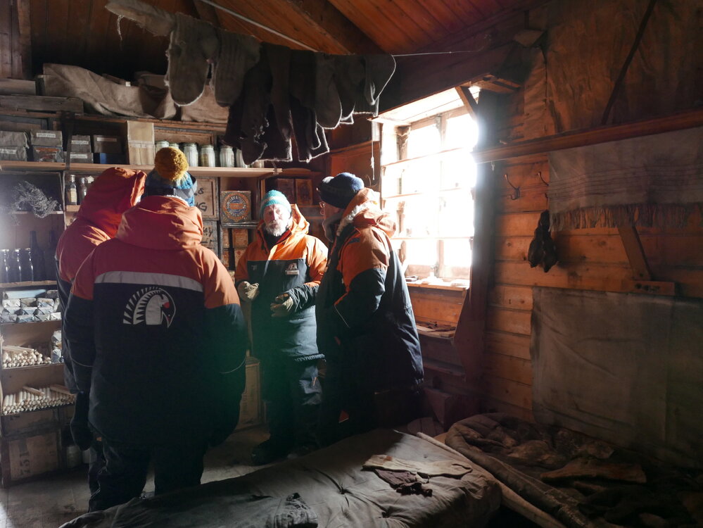 2017-18 Antarctic Heritage Trust Programme Manager, RSHRP Al Fastier with conservation team members