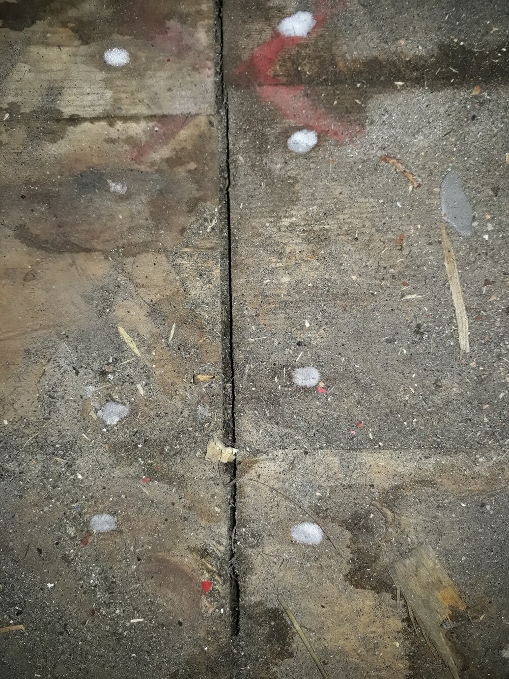 2017-18 Scott's 'Discovery' hut, sub-floor, frost on floor boards