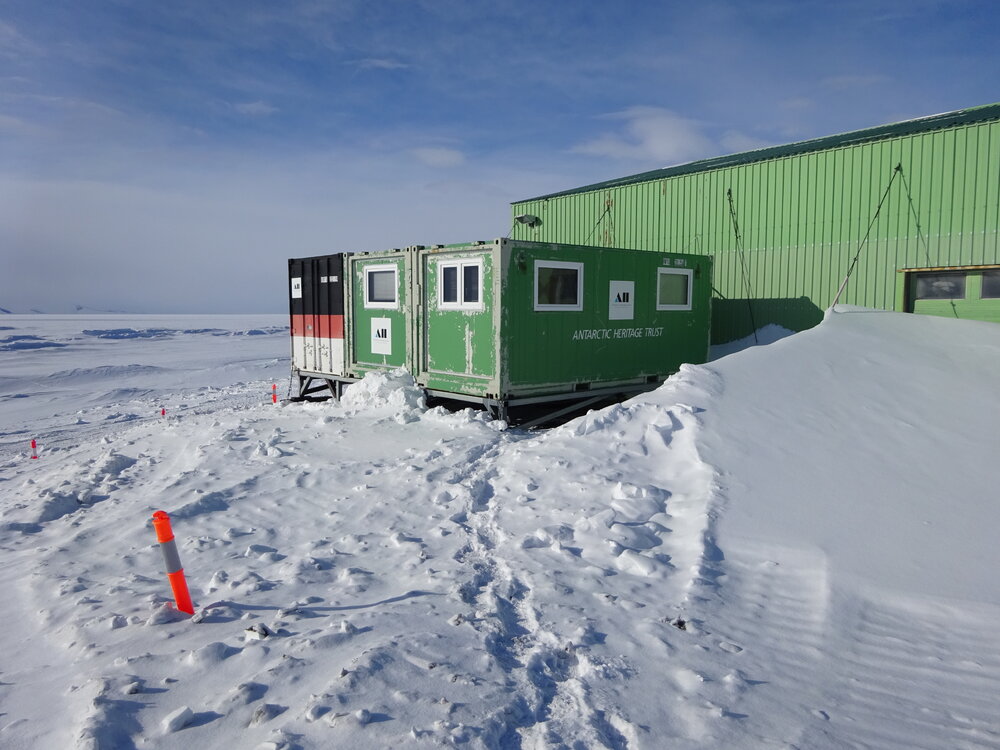 2017-18 Antarctic Heritage Trust containers at Scott Base
