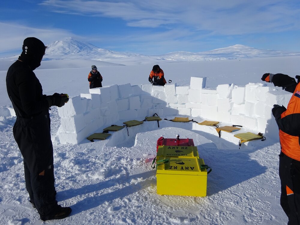 2017-18 Antarctic field training ice shelter