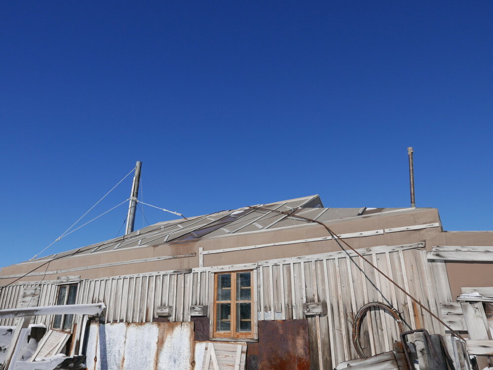 2017-18 Shackleton's 'Nimrod' hut, exterior, North elevation roof