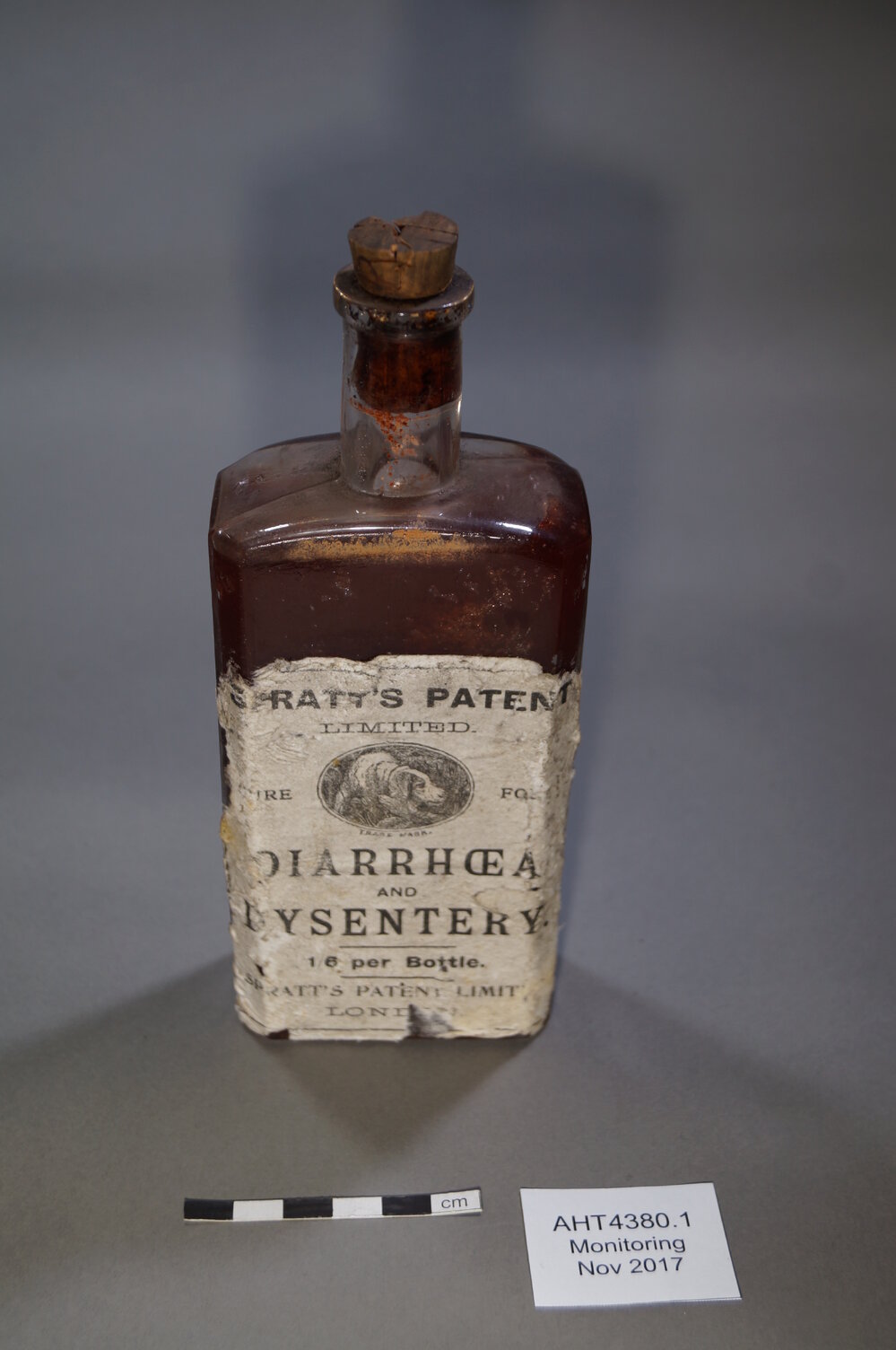 2017-18 Annual artefact monitoring programme, Cape Royds, Spratt's dog medicine