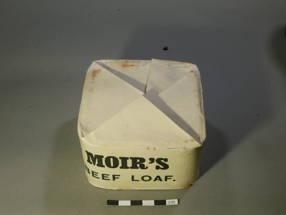 2017-18 Annual artefact monitoring programme, Cape Royds, Moir's Beef Loaf tin (010)