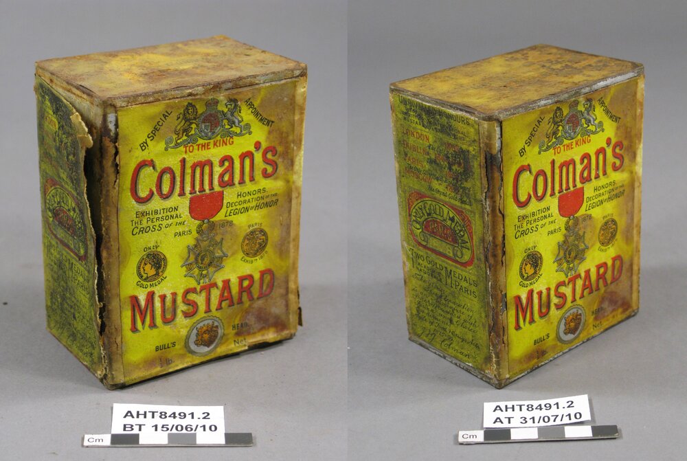 Colmans mustard tins