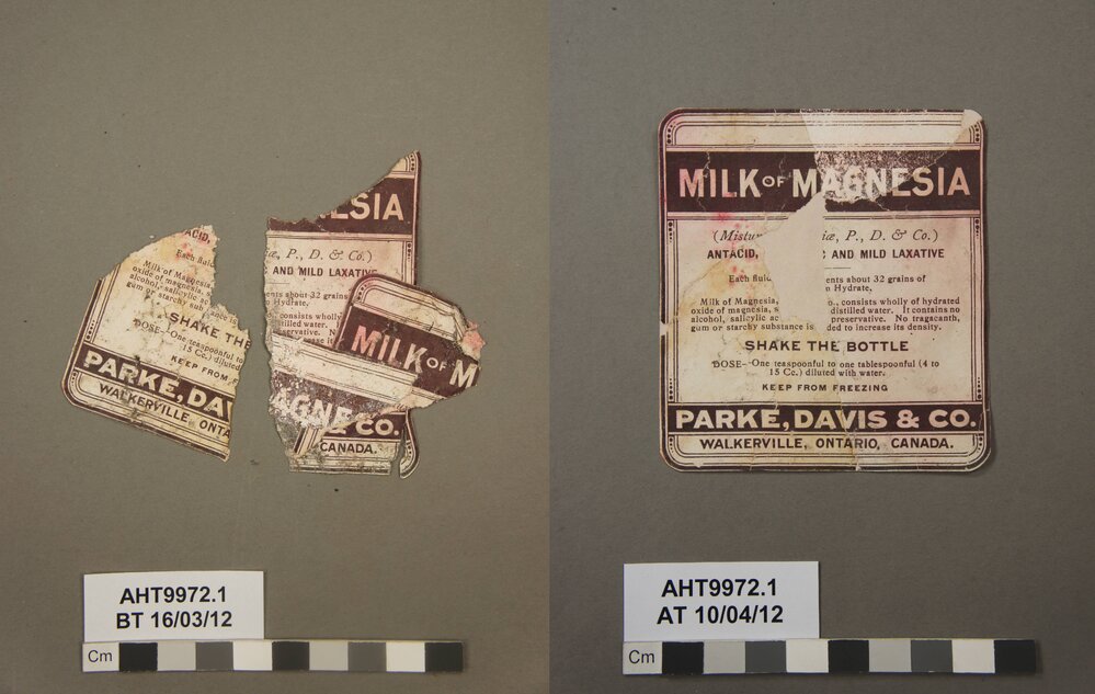 Milk of Magnesia label