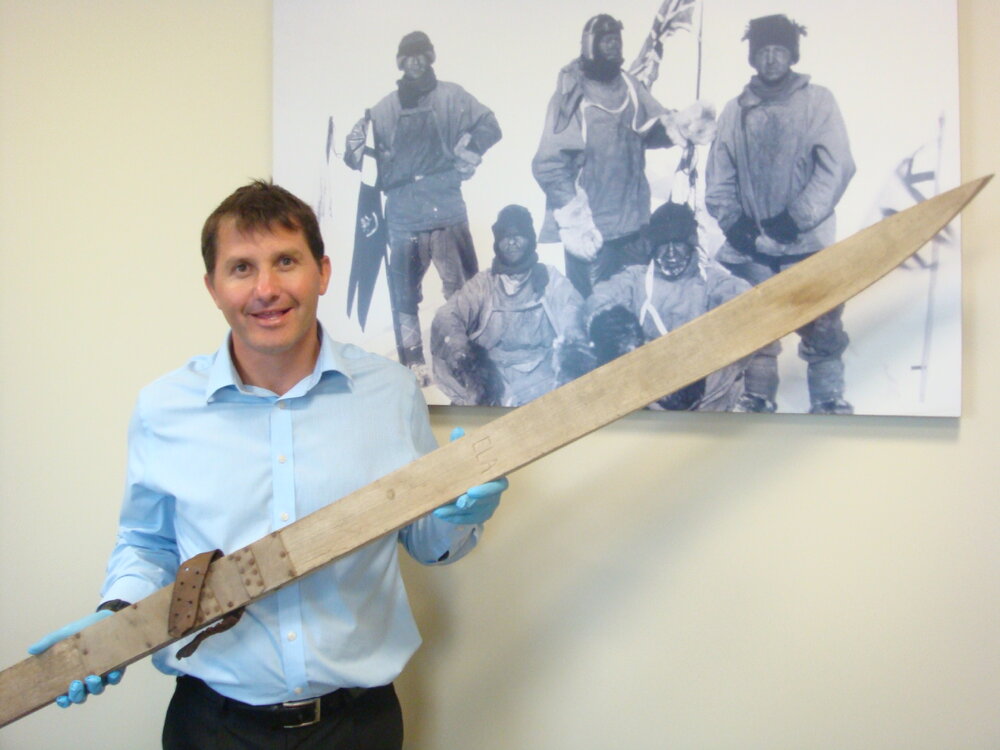 2013-14 Nigel Watson with Atkinson ski to be returned