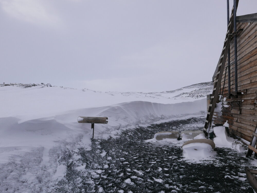 2018-19 Instrument shelter outside Scott's 'Terra Nova' hut, Cape Evans