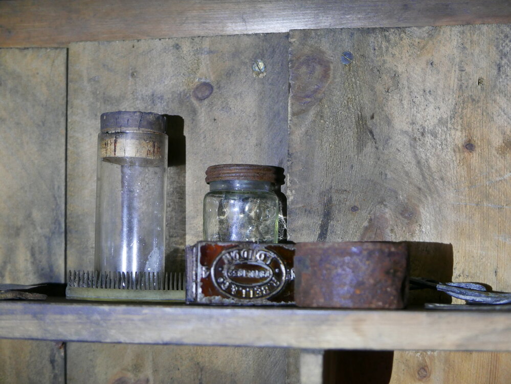 2018-19 Artefacts in Day's bunk inside Scott's 'Terra Nova' hut, Cape Evans