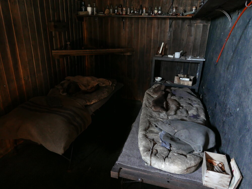 2018-19 Wilson and Evans' corner inside Scott's 'Terra Nova' hut, Cape Evans