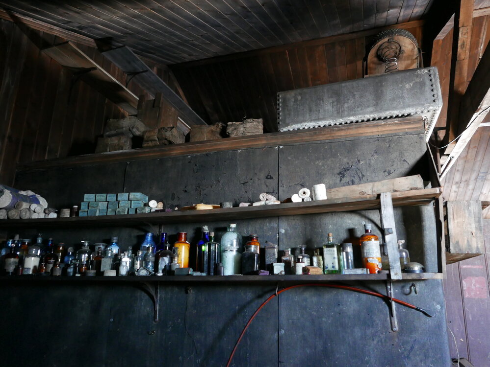 2018-19 Wilson and Evans' corner inside Scott's 'Terra Nova' hut, Cape Evans