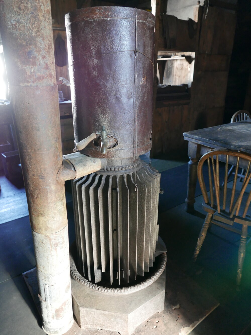 2018-19 Gurney's Patent stove in Scott's 'Terra Nova' Hut, Cape Evans