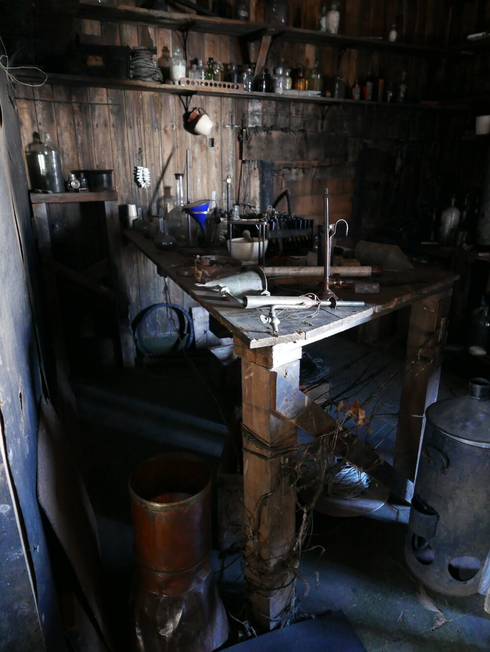 2018-19 Physical Laboratory inside Scott's 'Terra Nova' hut, Cape Evans