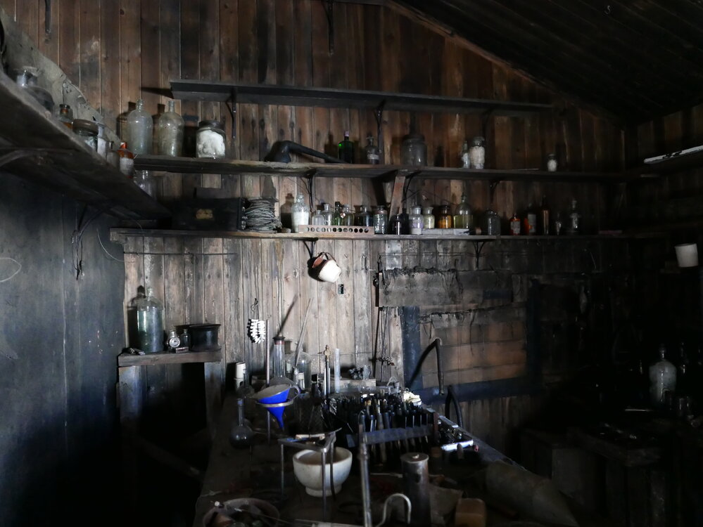 2018-19 Physical Laboratory inside Scott's 'Terra Nova' hut, Cape Evans
