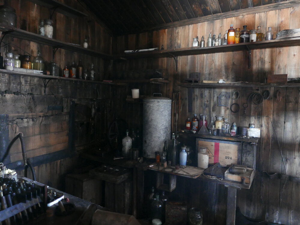 2018-19 Physical Laboratory inside Scott's 'Terra Nova' hut, Cape Evans