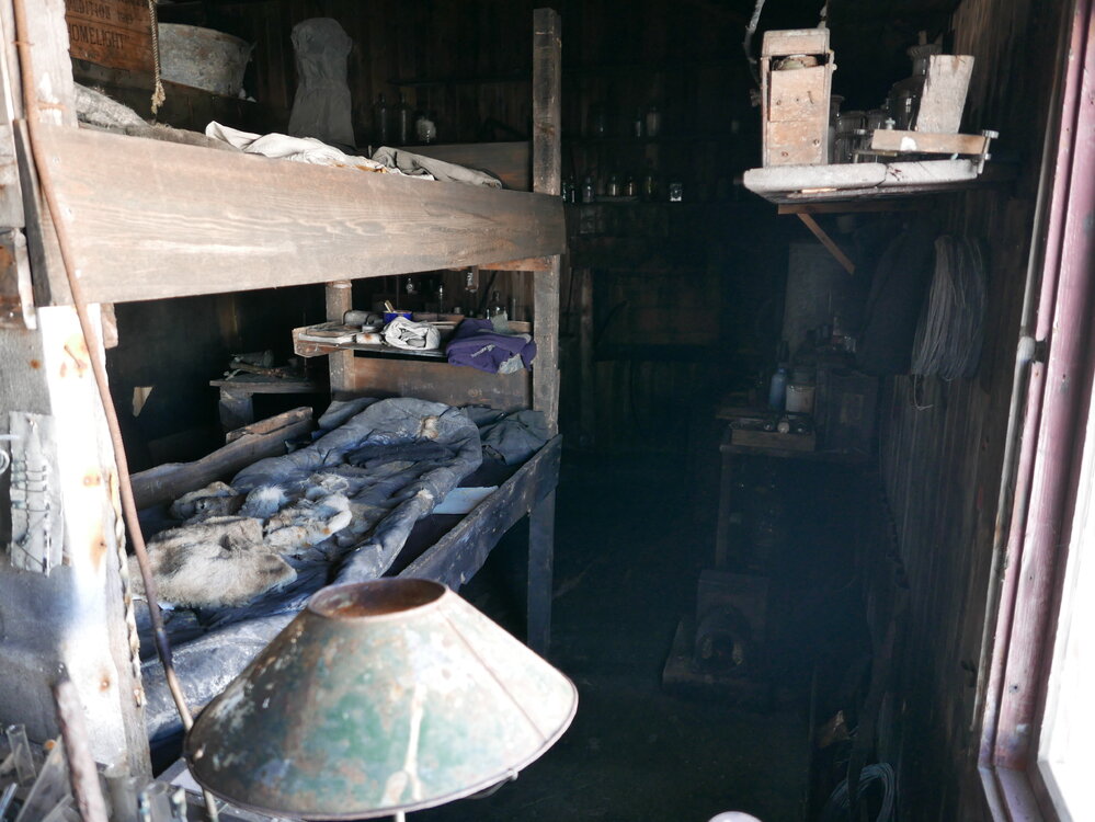 2018-19 Wright and Simpson's bunk inside Scott's 'Terra Nova' hut, Cape Evans