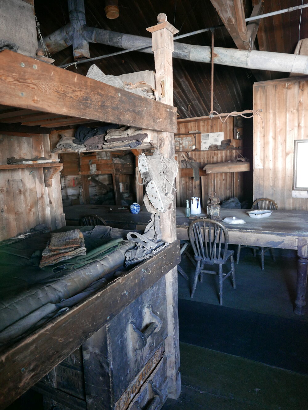 2018-19 Nelson and Day's bunk inside Scott's 'Terra Nova' hut, Cape Evans