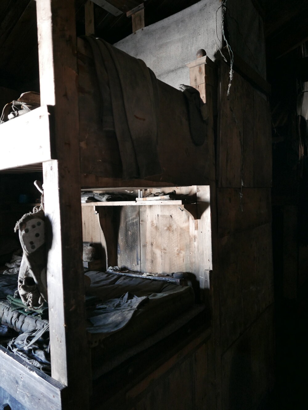 2018-19 Nelson and Day's bunk inside Scott's 'Terra Nova' hut, Cape Evans