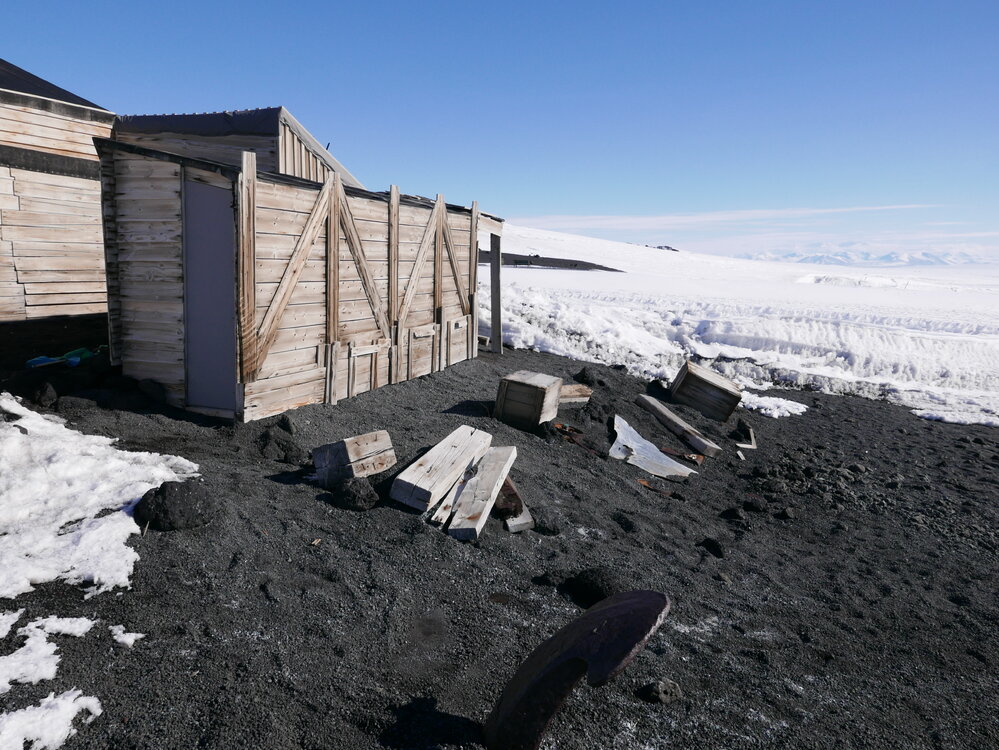 2018-19 Latrine outside Scott's 'Terra Nova' hut, Cape Evans
