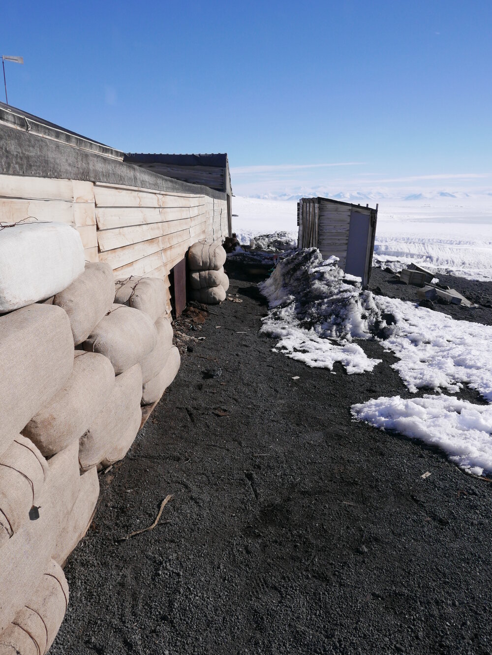 2018-19 North wall of Scott's 'Terra Nova' hut, Cape Evans