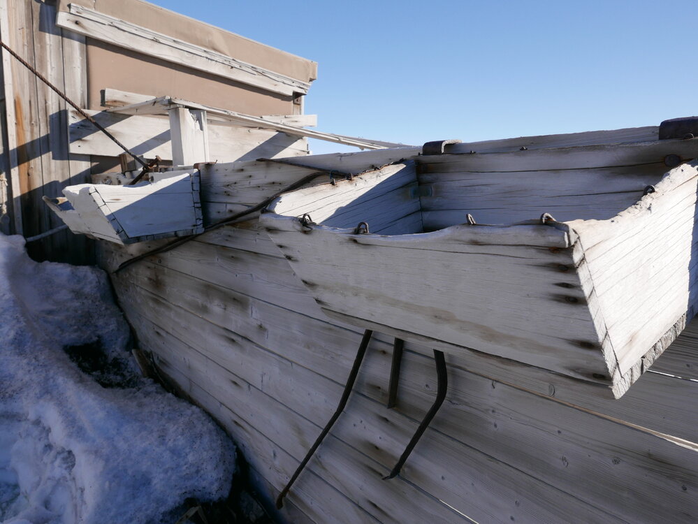 2018-19 Feed boxes outside Shackleton's 'Nimrod' hut, Cape Royds