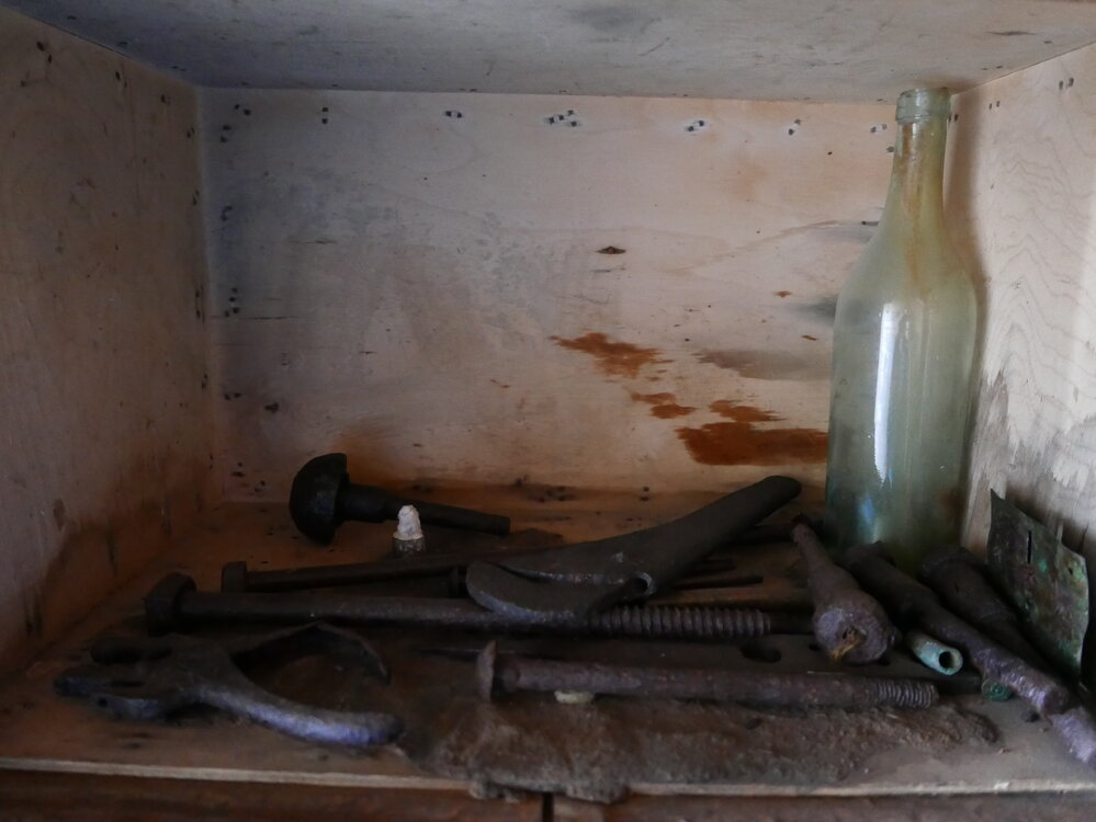 2018-19 Metal artefacts inside Shackleton's 'Nimrod' hut, Cape Royds