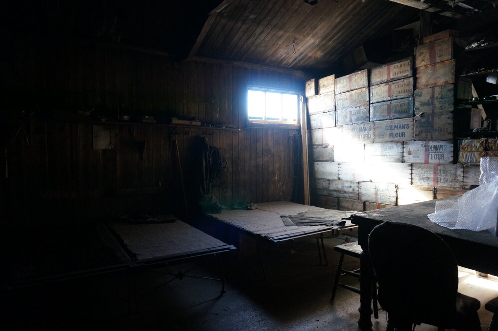 2018-19 Beds set up in the Mess Deck, Scott's 'Terra Nova' hut, Cape Evans