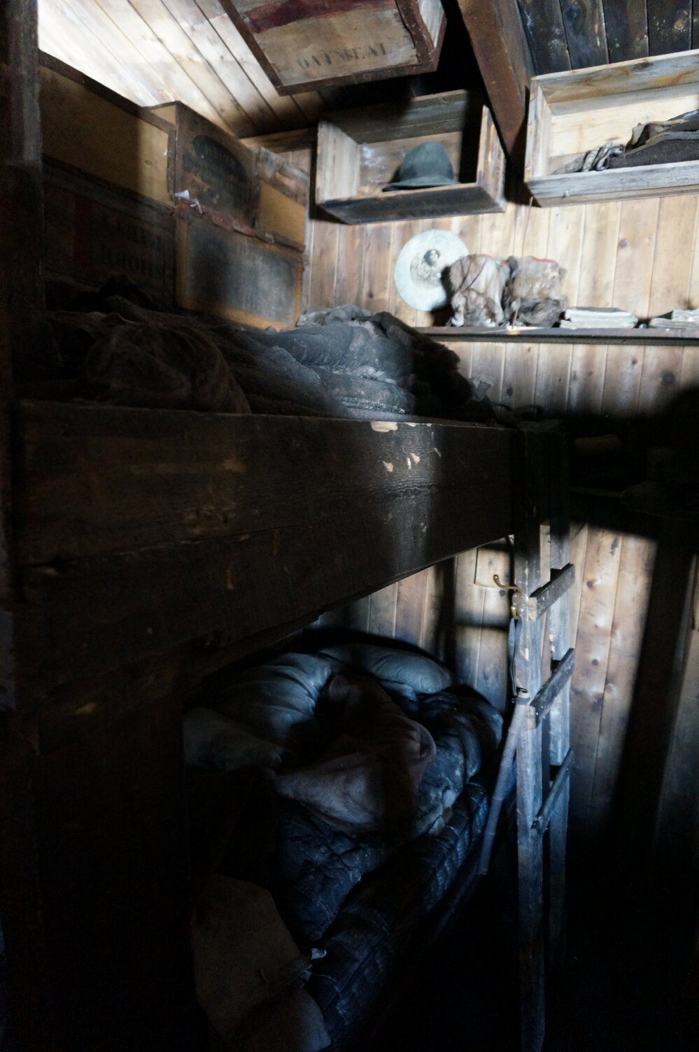 2018-19 Bowers' bunk inside Scott's 'Terra Nova' hut, Cape Evans