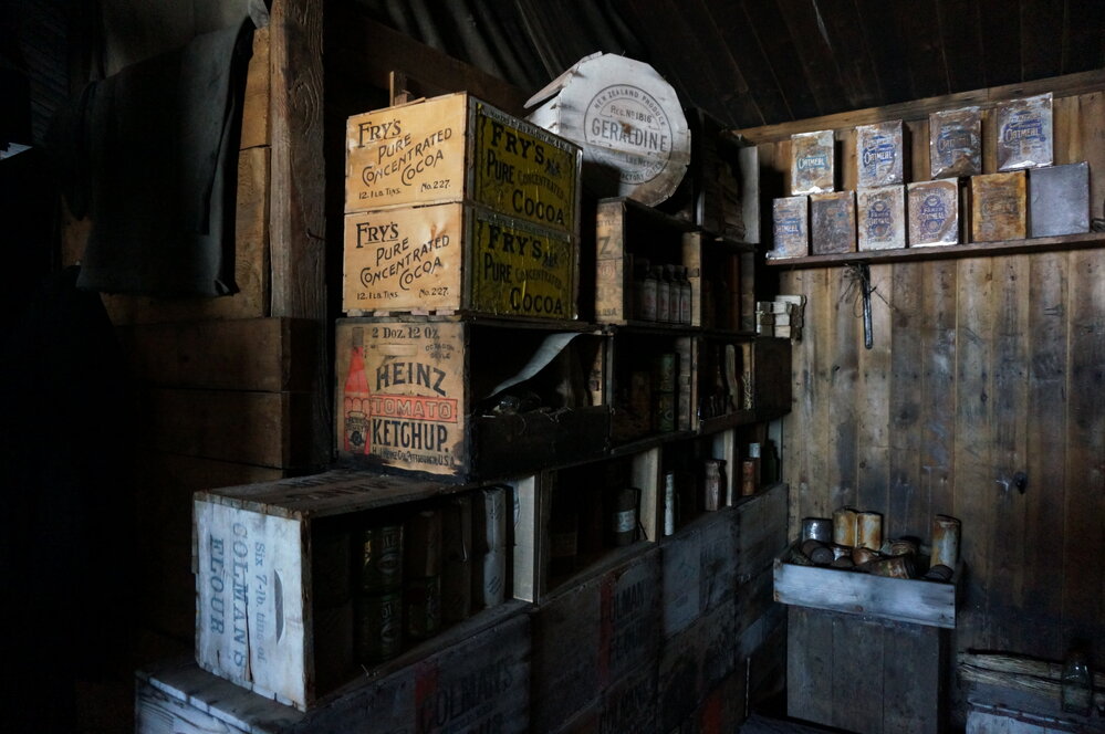 2018-19 Bulkhead inside Scott's 'Terra Nova' hut, Cape Evans