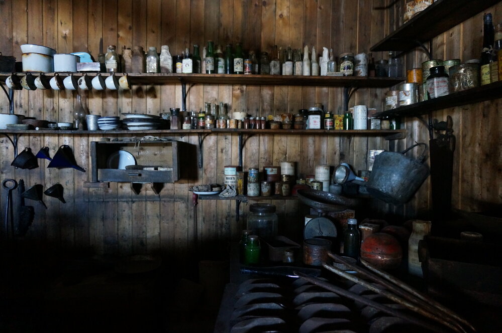 2018-19 Galley inside Scott's 'Terra Nova' hut, Cape Evans
