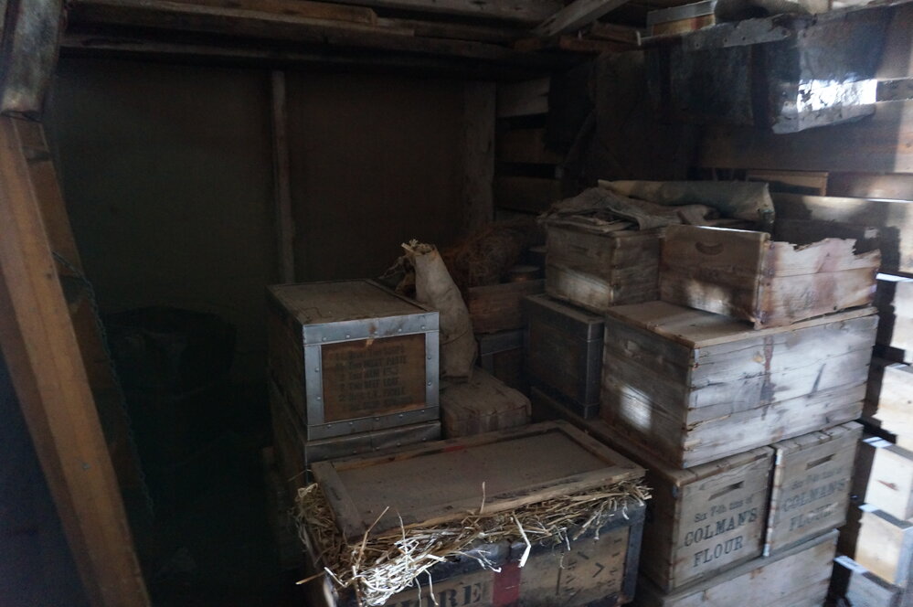 2018-19 Artefacts stored inside Scott's 'Terra Nova' hut, Cape Evans (002)