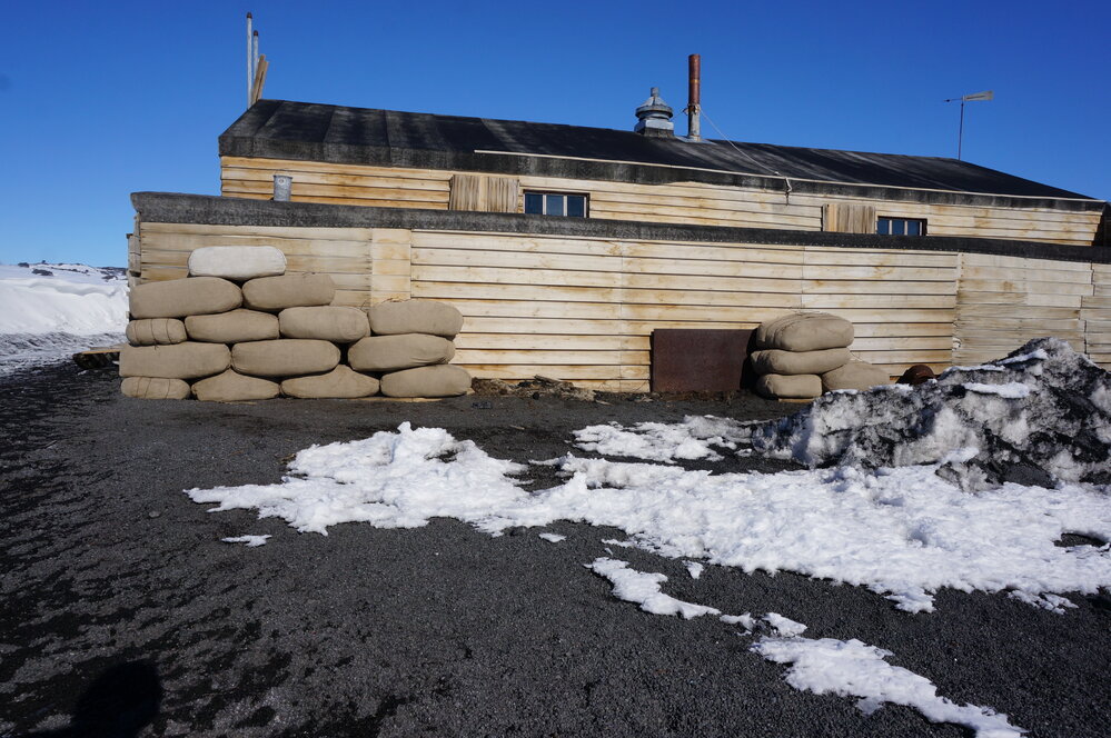 2018-19 North wall of Scott's 'Terra Nova' hut, Cape Evans
