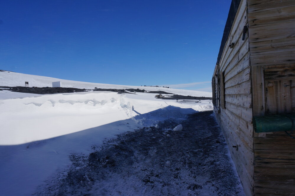2018-19 South wall of Scott's 'Terra Nova' hut, Cape Evans