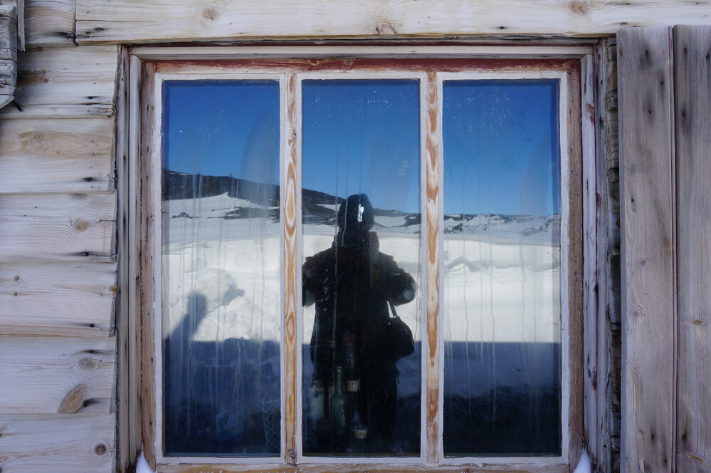 2018-19 South wall window of Scott's 'Terra Nova' hut, Cape Evans