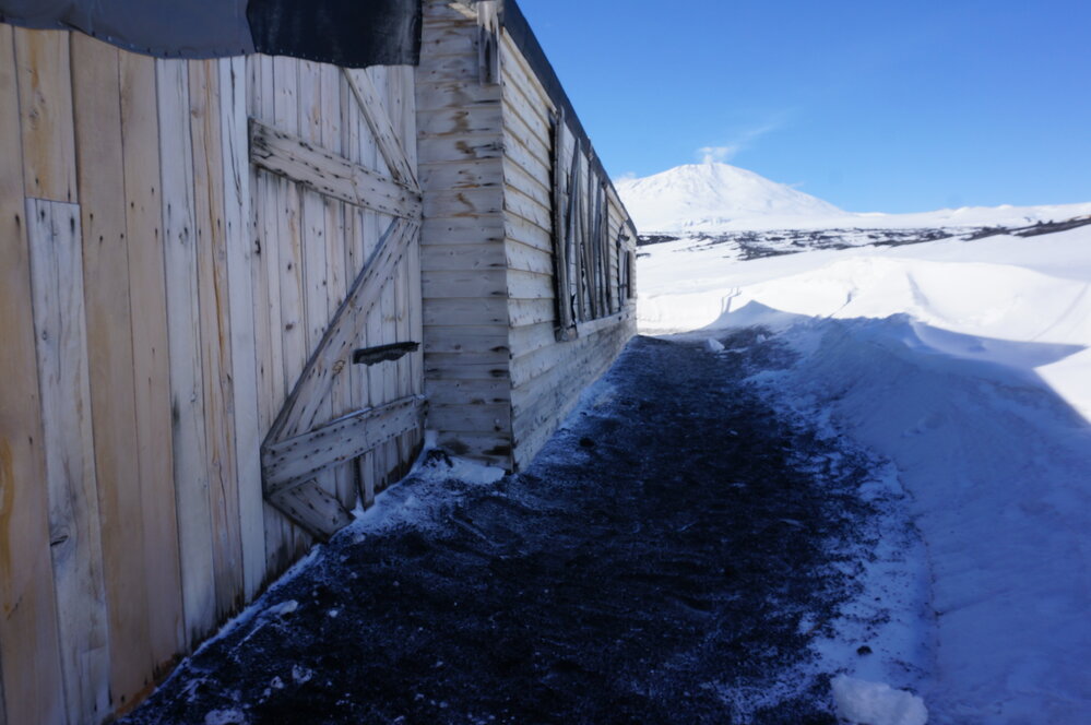 2018-19 South wall of Scott's 'Terra Nova' hut, Cape Evans