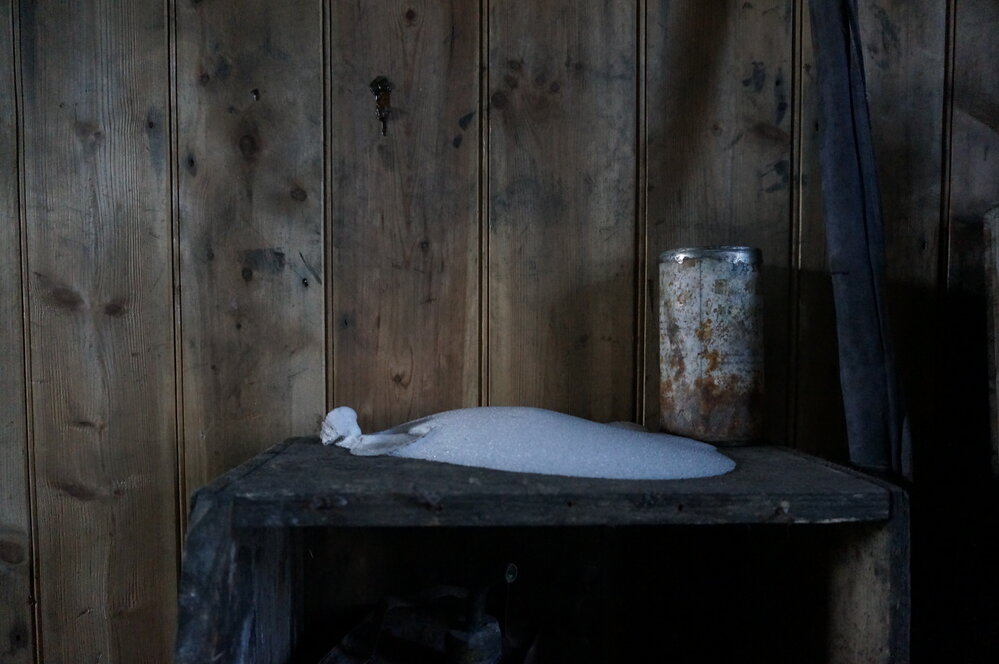 2018-19 Snow ingress inside Scott's 'Discovery' hut, Hut Point