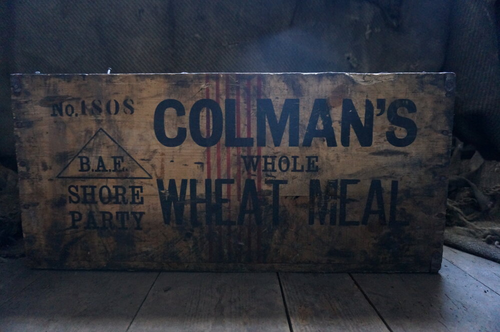 2018-19 Colman's box inside Scott's 'Discovery' hut, Hut Point