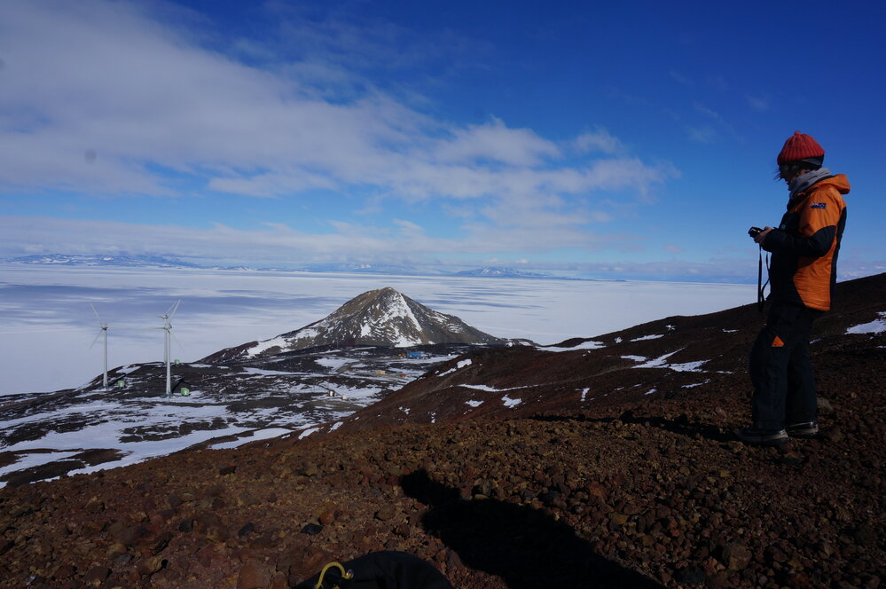 2018-19 Lizzie Meek on a walk up Crater Hill