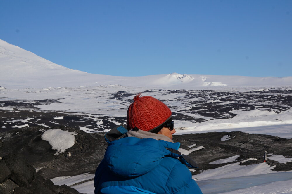2018-19 Lizzie Meek on a walk up near Cape Royds