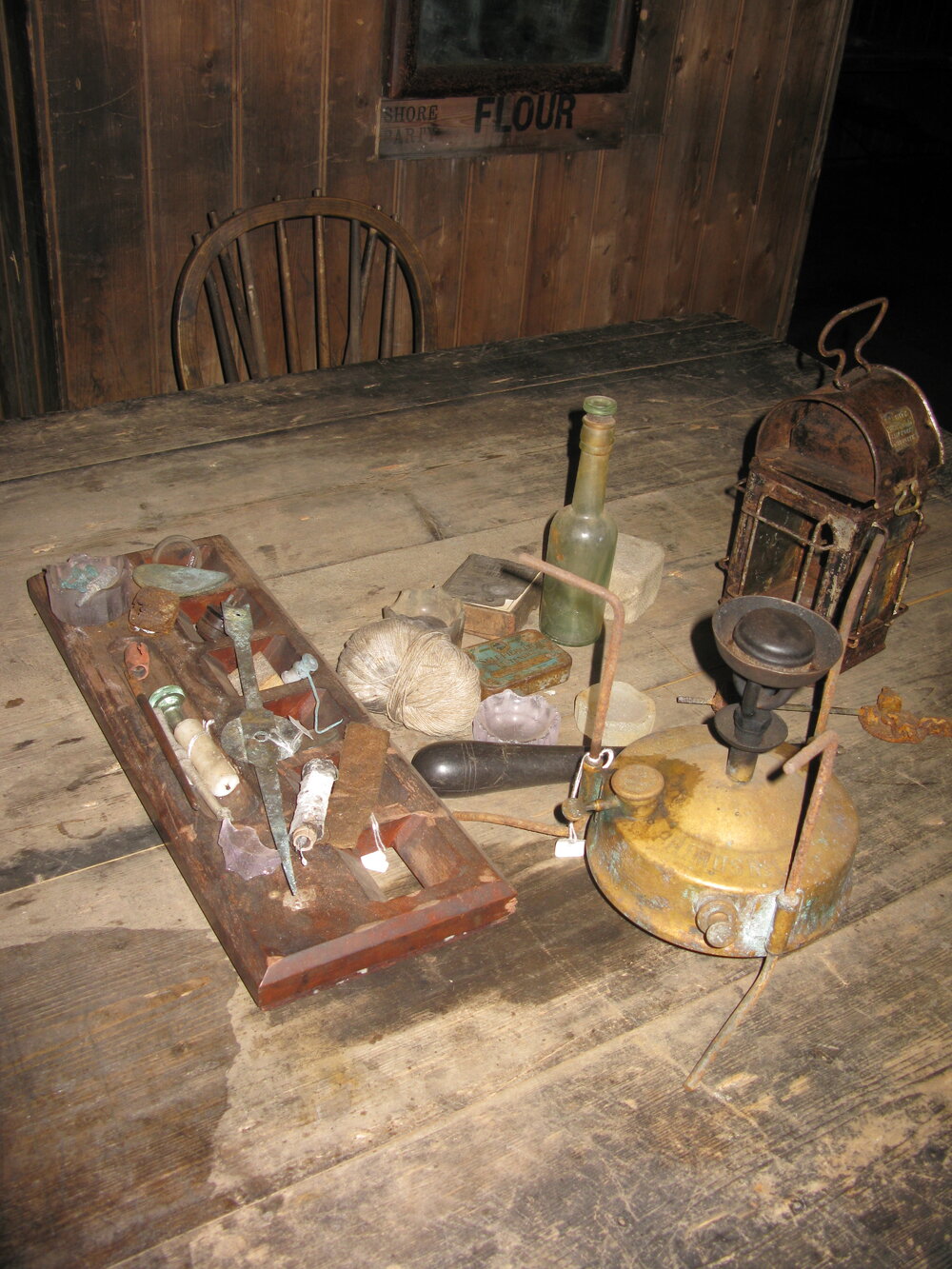 Wardroom table in Scott's 'Terra Nova' hut 