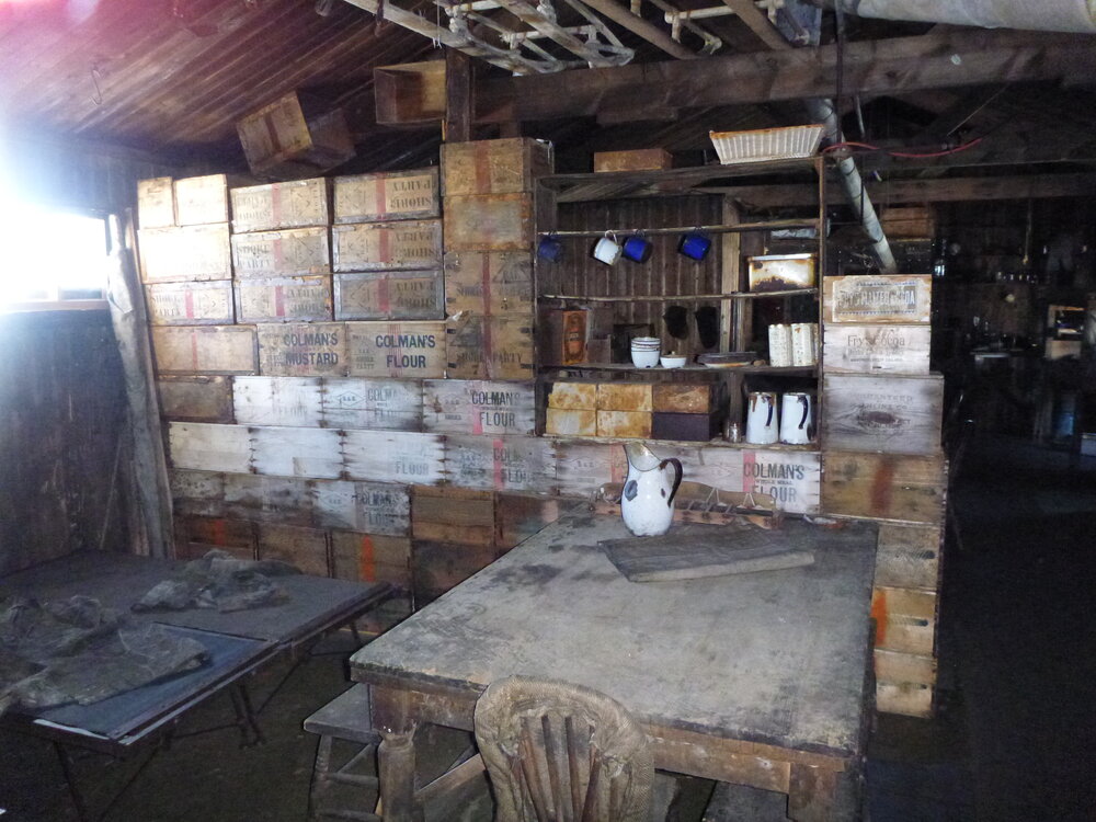 Messdeck in Scott's 'Terra Nova' hut 