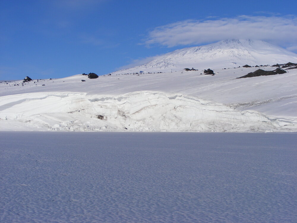 Barne Glacier and Mount Erebus