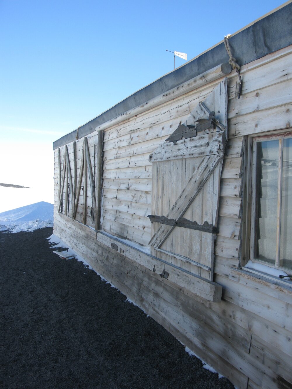 South wall, Scott's 'Terra Nova' hut
